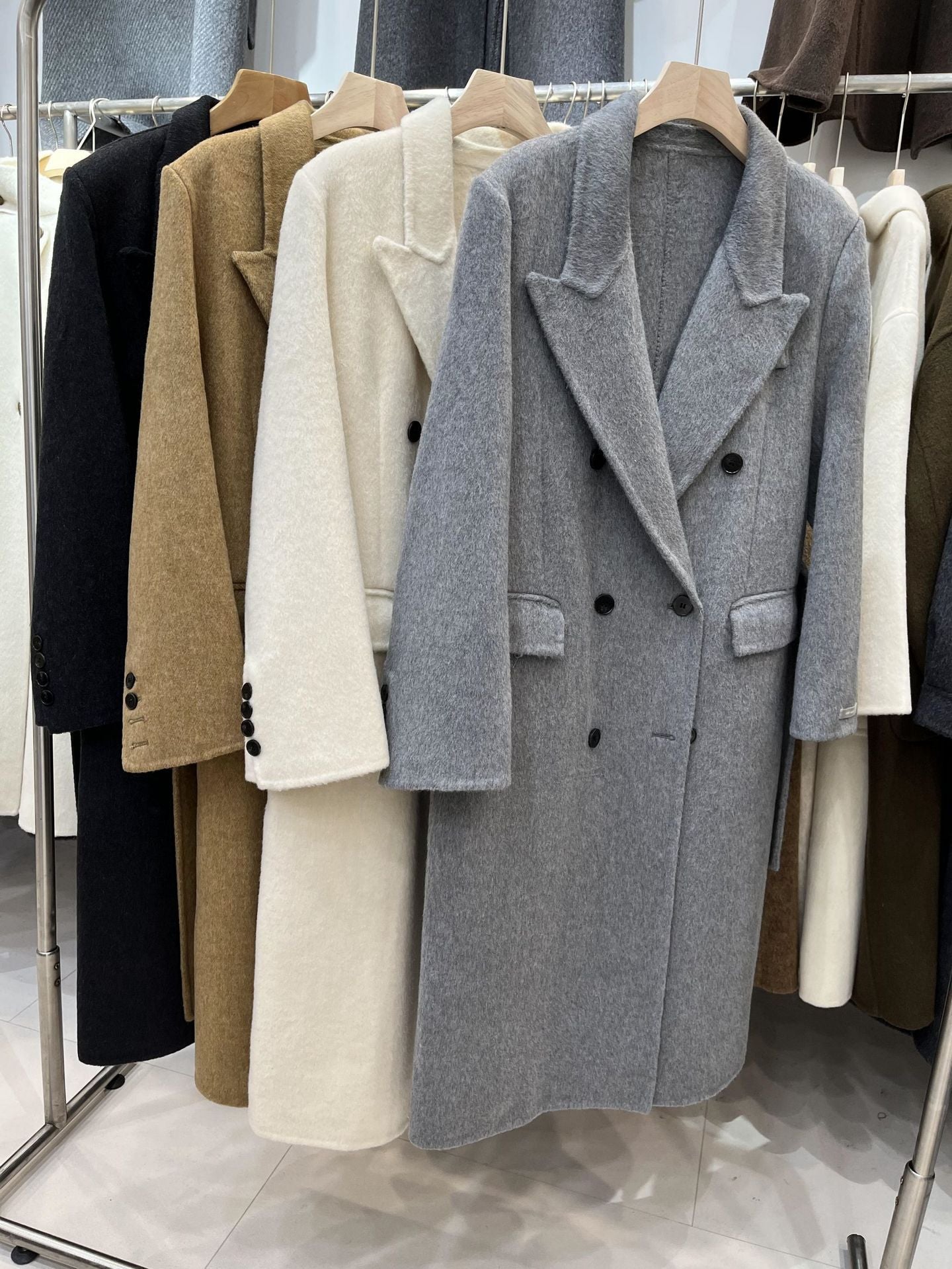 Shoulder Double-sided Wool Overcoat