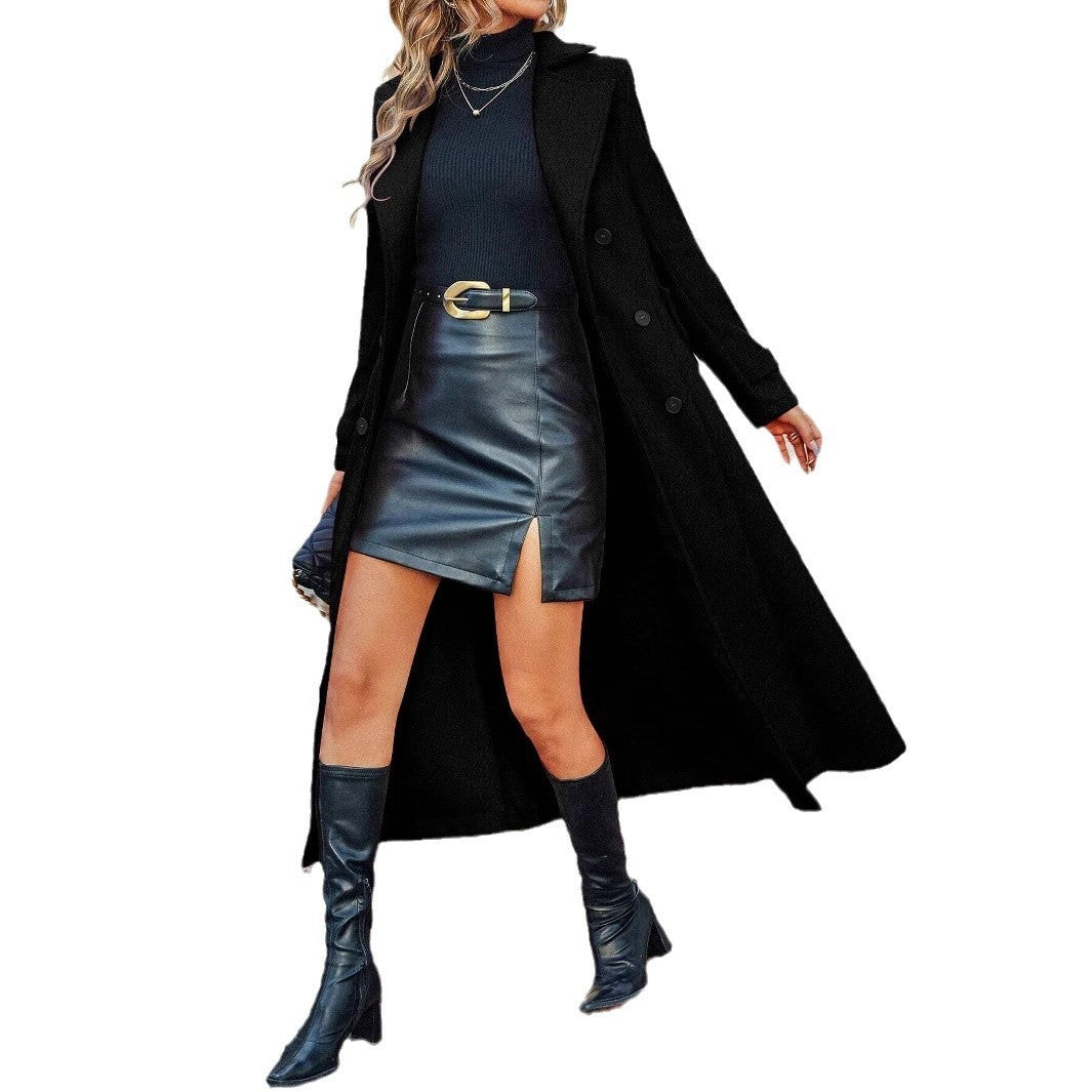 New Lapel Double Breasted Coat