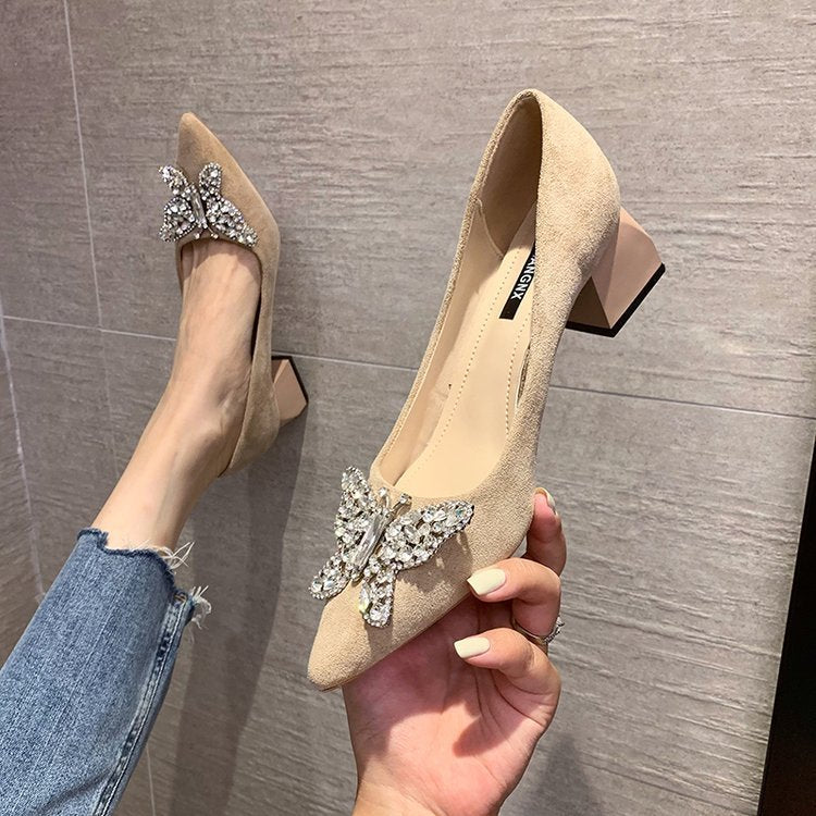Sense Niche Elegant Thick Heel