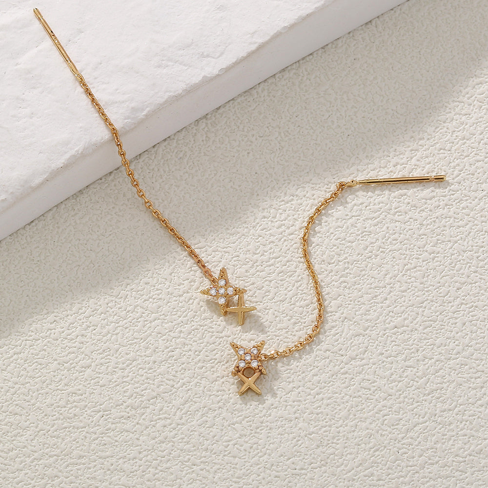 Micro-zircon Fashion Letter Earrings