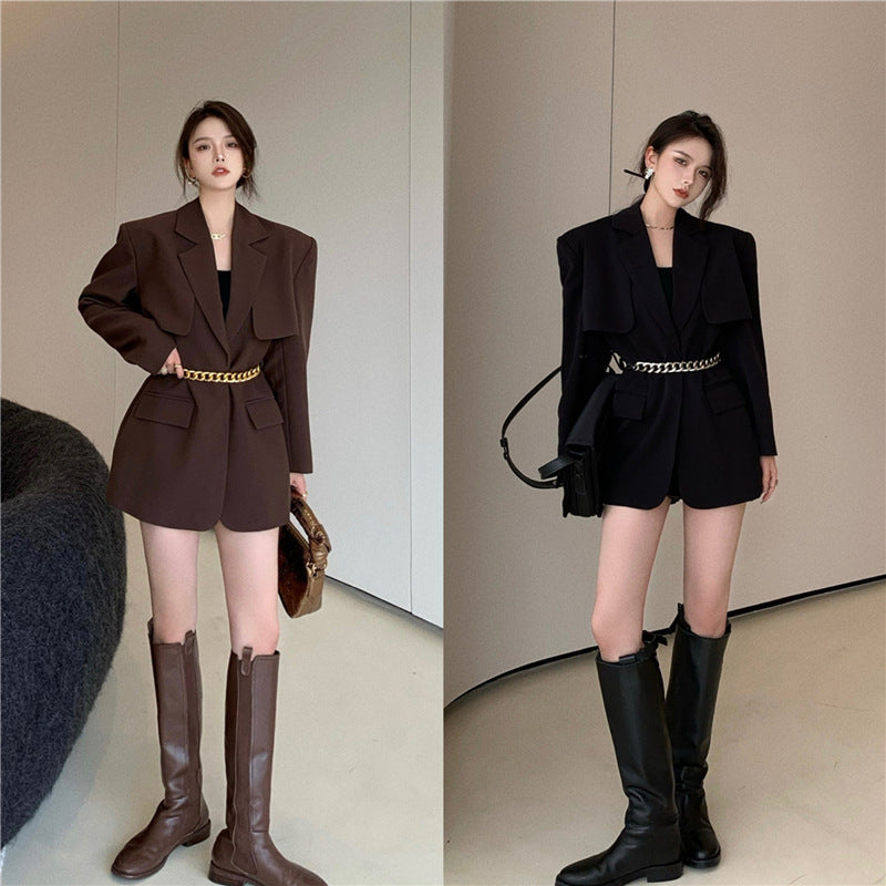 Suit Mid-length Retro Blouse