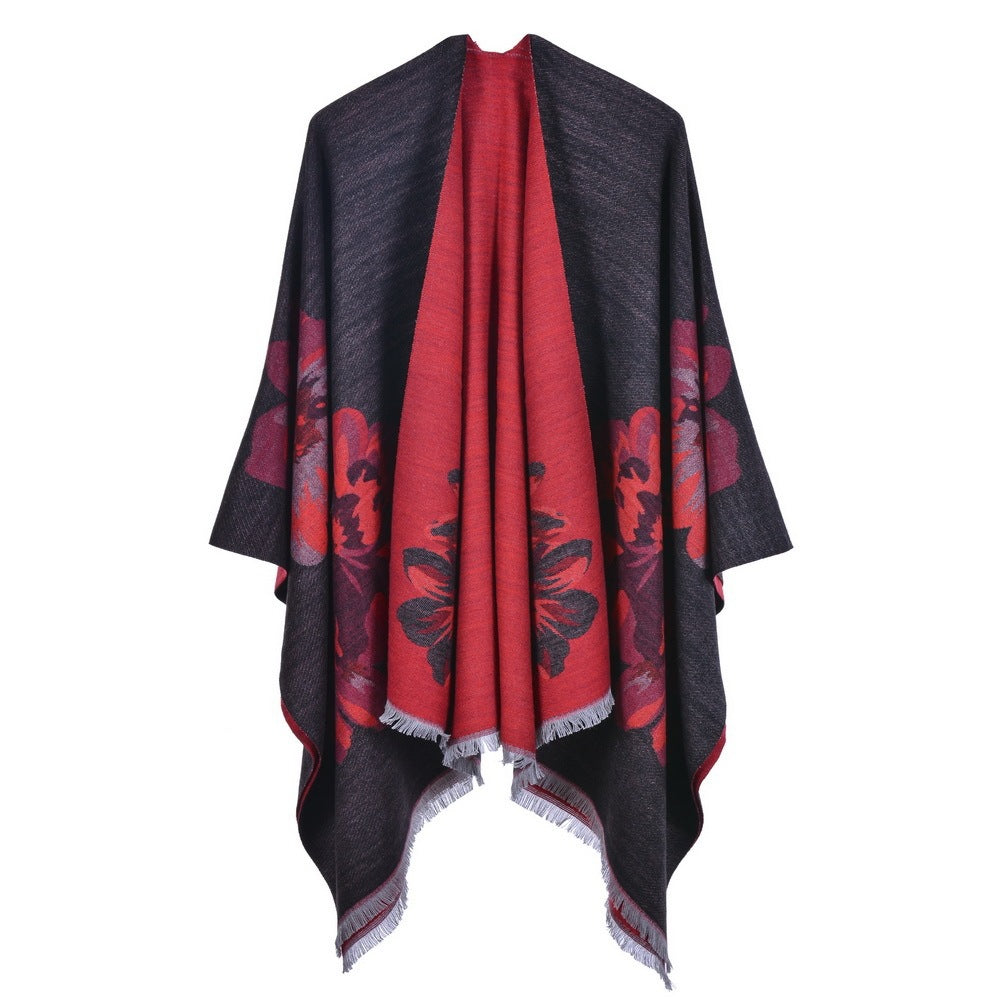 European Jacquard Thickened Shawl