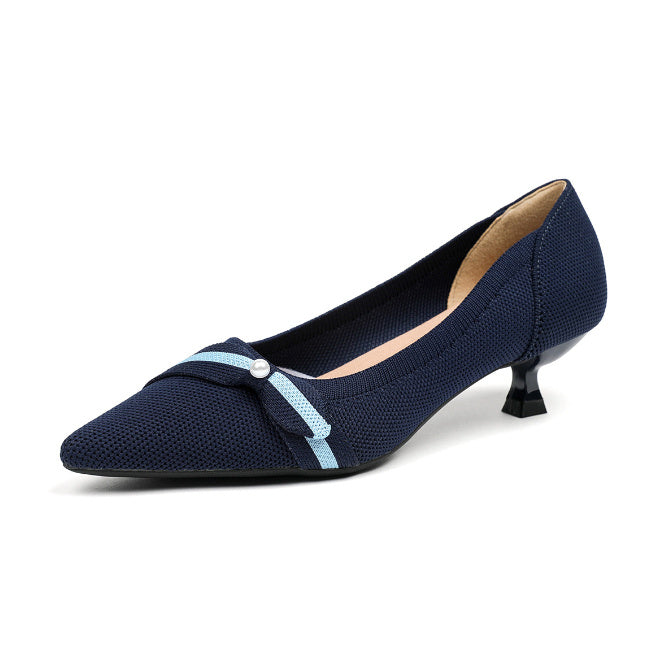 Woven Low-cut Pointed-toe Shoes