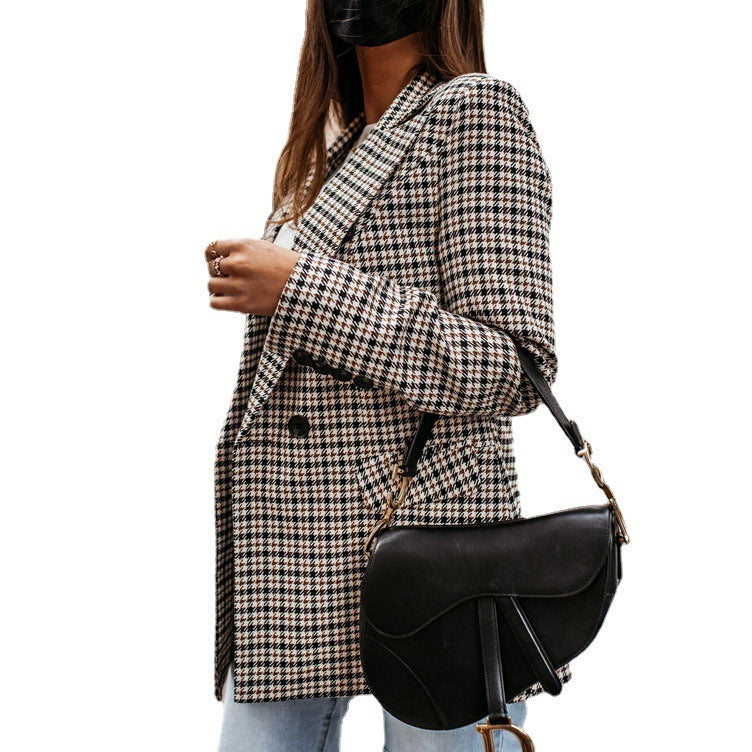 Plaid Printed Coat