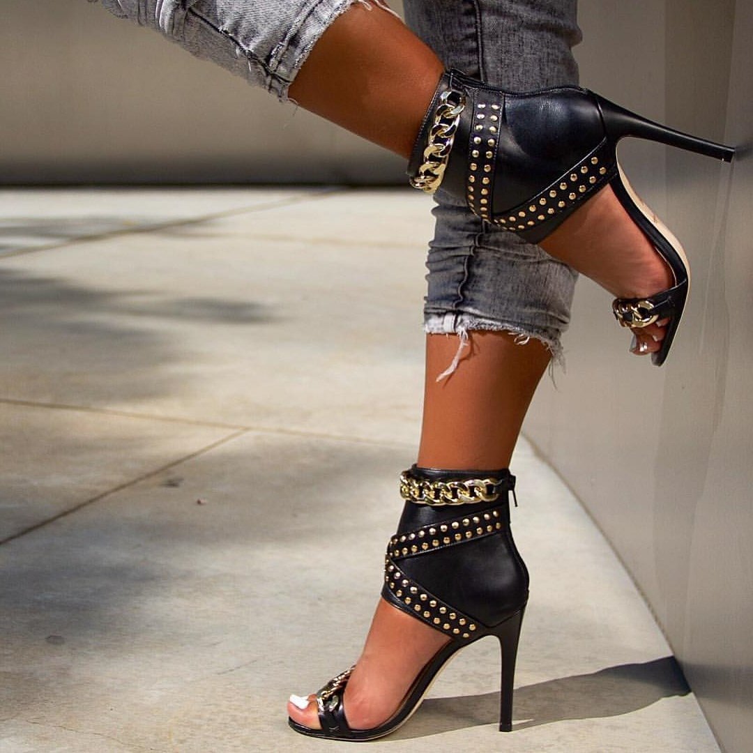 Open-toe High-heeled Sandals