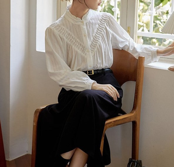 Long Sleeve Design Blouse