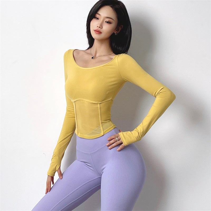 M Chic Boutique mesh dry gym top, activewear sleeveless workout shirt with breathable mesh fabric, stylish and comfortable fitness top