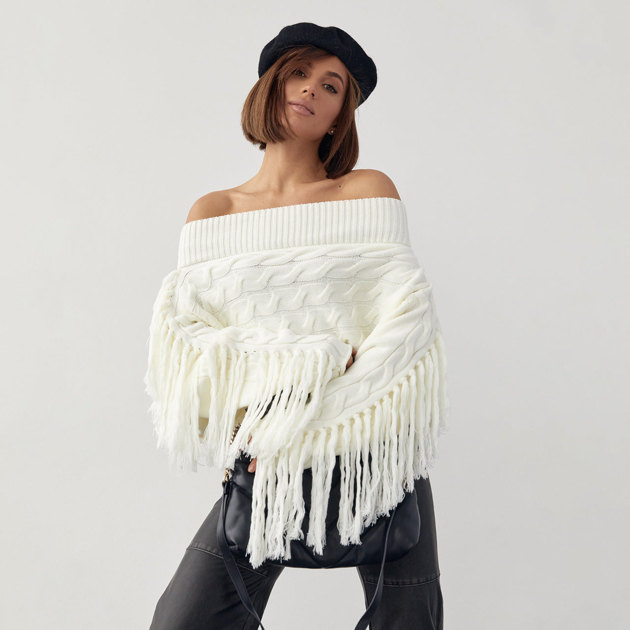 Pure Color Elegant Woolen Sweater