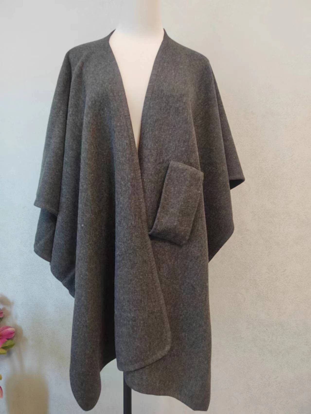 Fur Knitted Cardigan Cape And Shawl