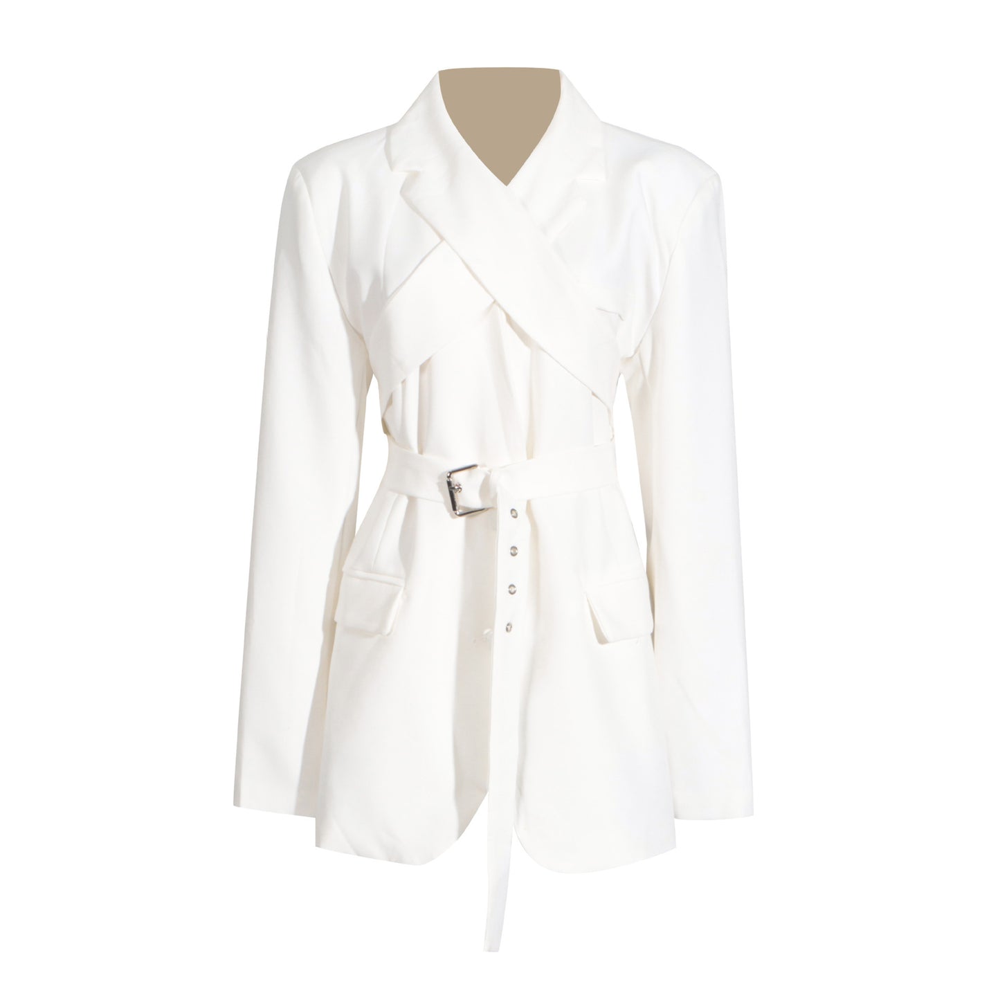Personality Solid Color Suit Coat