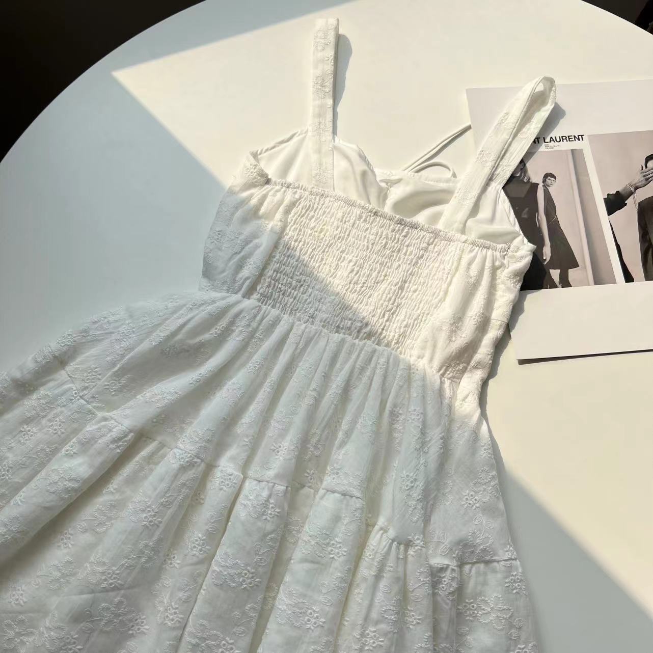 White Ballet Style Suspender Dress