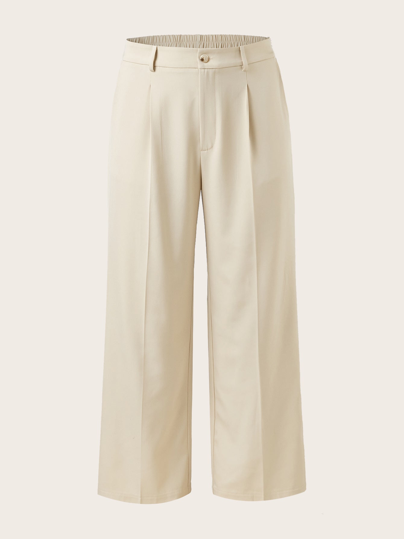 Plus Size High Waist Straight Leg Trousers - Elegant