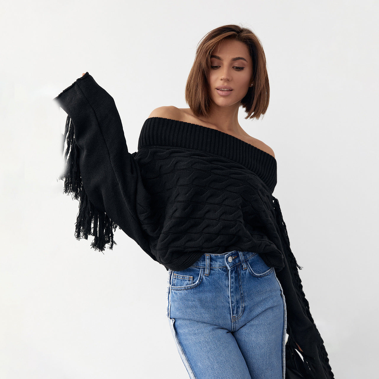 Pure Color Elegant Woolen Sweater