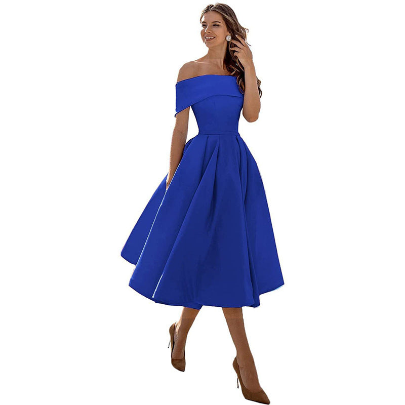 Strapless Satin Dress