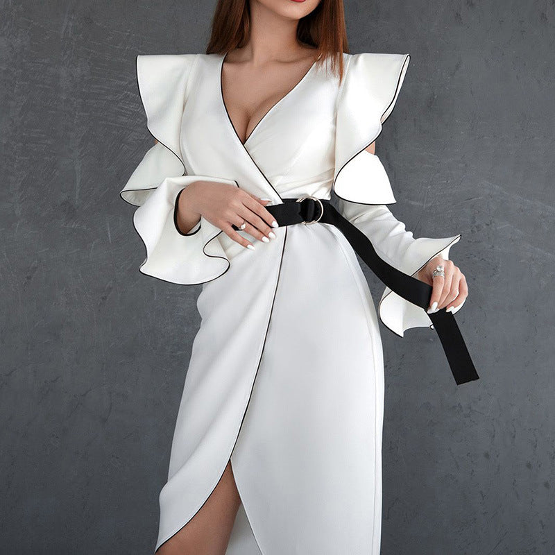 V-neck Slim Dress