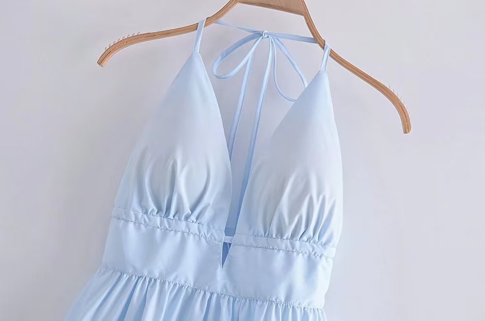 French Style With Cup Strap Dress