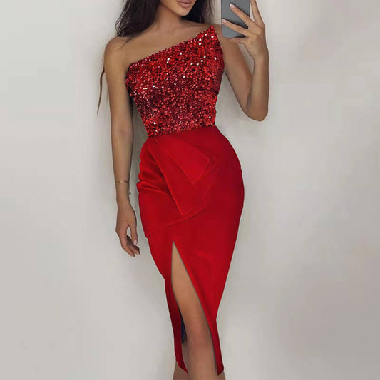 Women's Elegant High Slit Dress