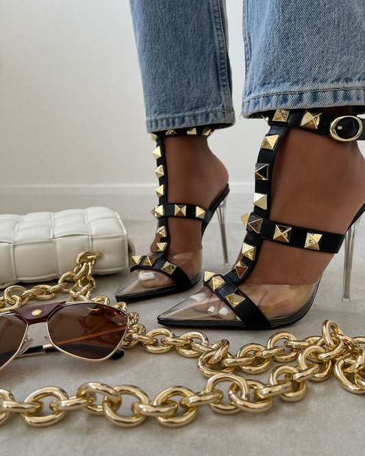 Transparent Super High Pointed High Heels