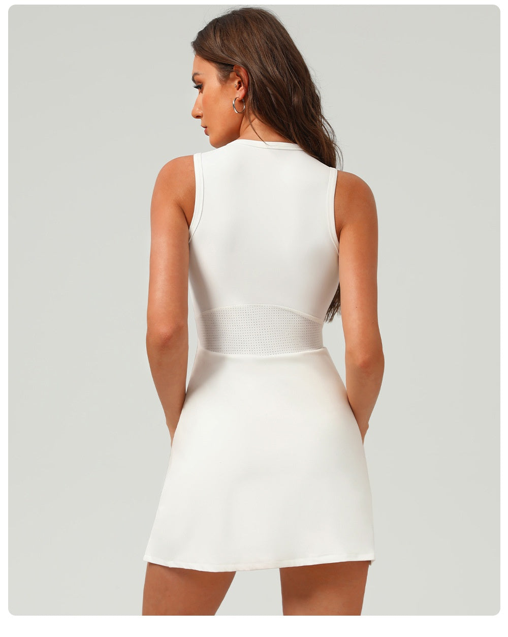 M Chic Boutique sun protection tennis skirt in activewear style, lightweight fabric with built-in SPF for outdoor tennis or sports.