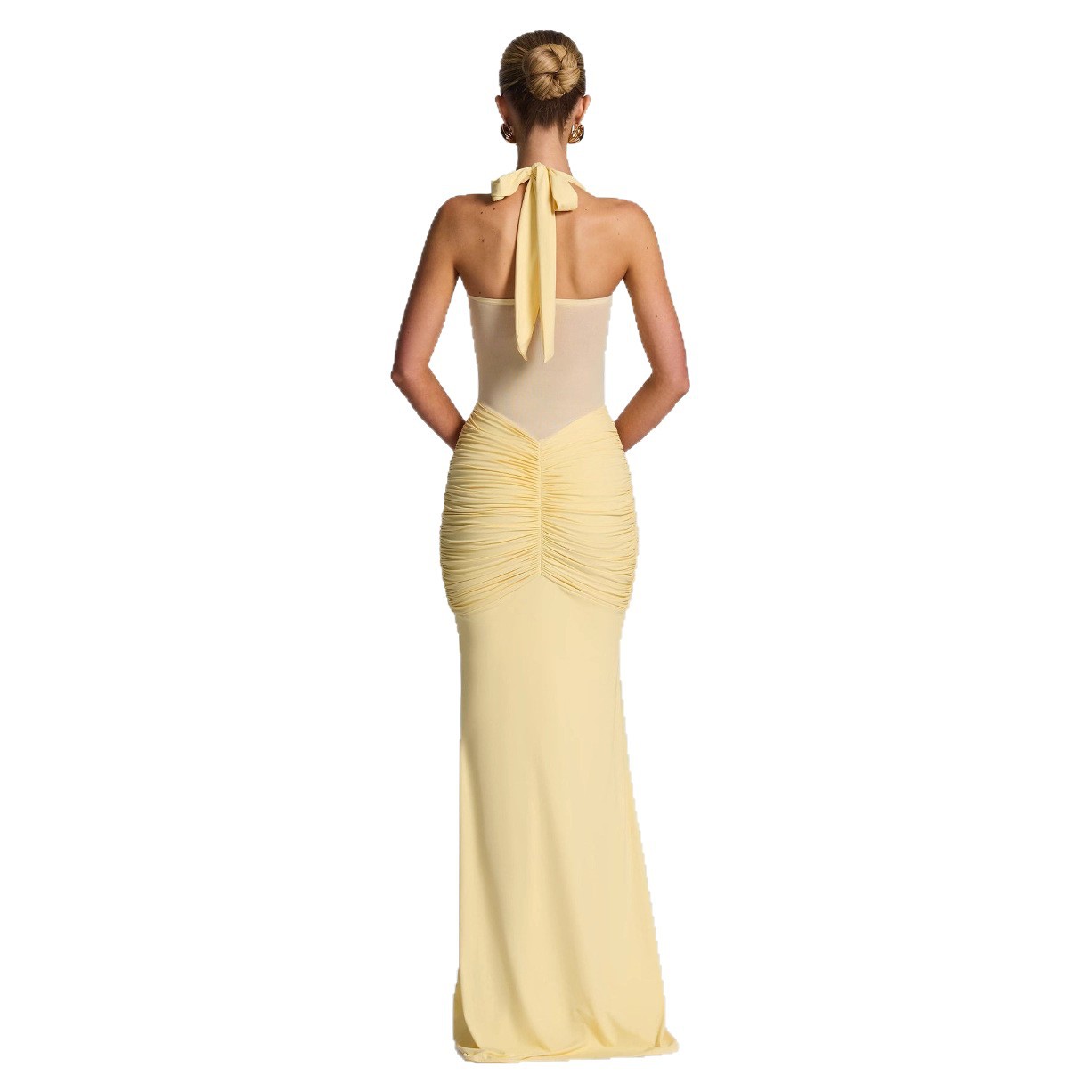 Slim-fit ribbon sheath dress by M Chic Boutique featuring a sleek design and elegant fit.