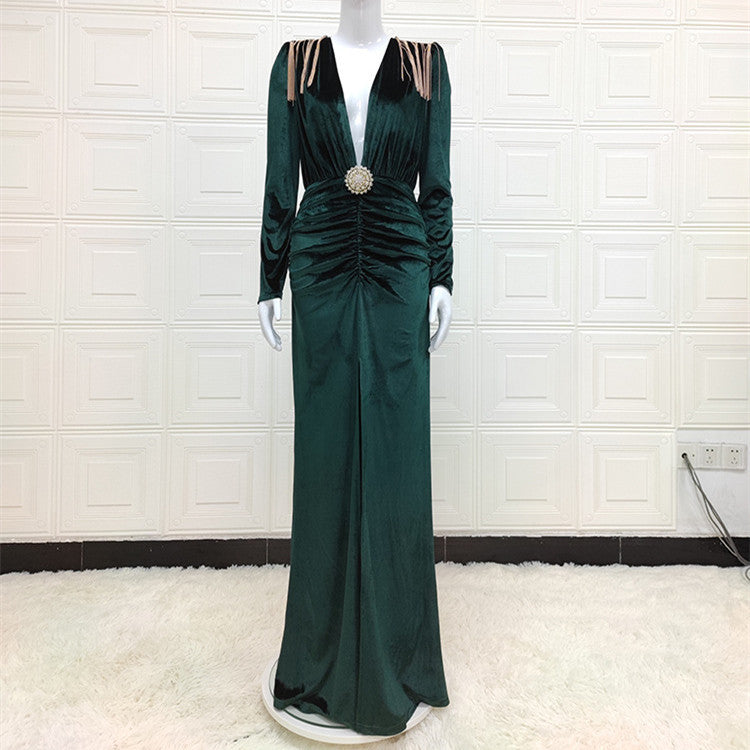 Flannel Fashion Fringe Dress