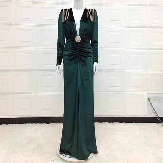 Flannel Fashion Fringe Dress