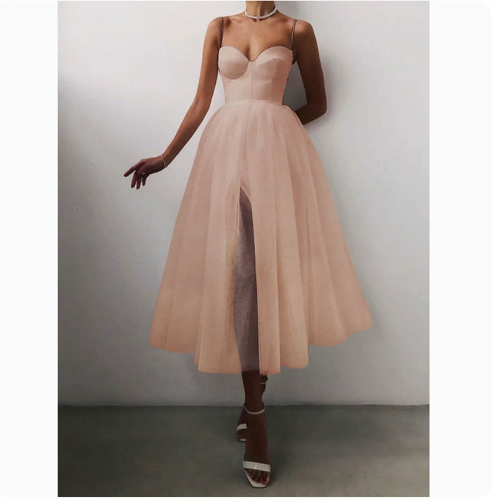 Mesh French retro dress by M Chic Boutique featuring vintage-inspired design with mesh fabric and elegant silhouette.