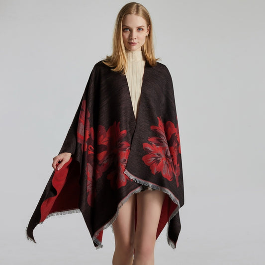 European Jacquard Thickened Shawl