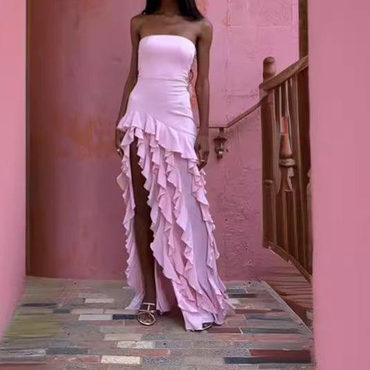 Split Stringy Dress
