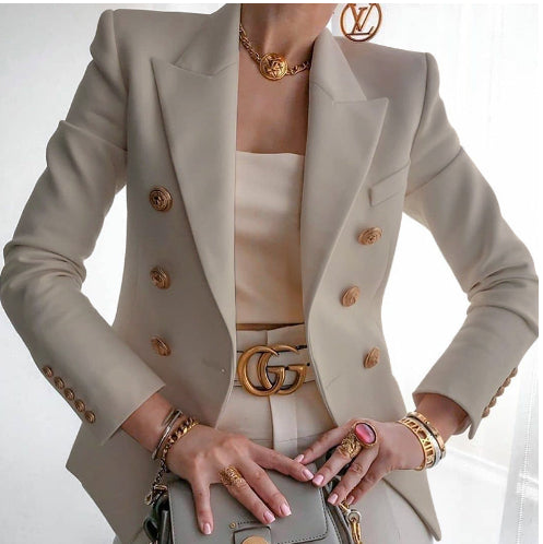 Solid Color Casual Suit Short Jacket - M Chic Boutique