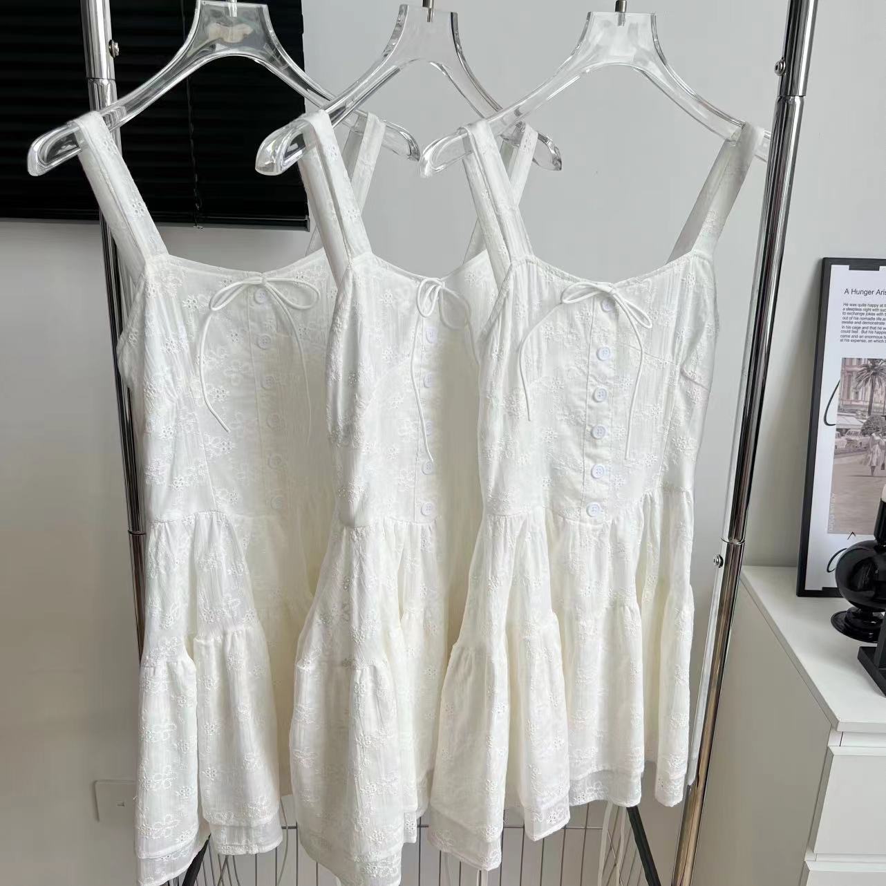 White Ballet Style Suspender Dress