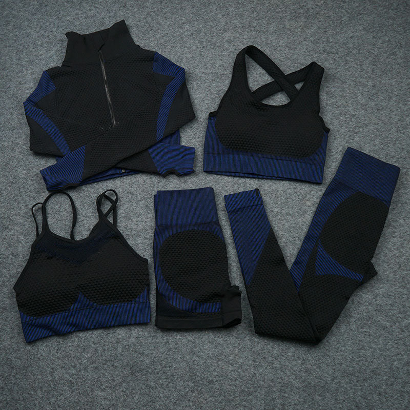 Light pink quick-drying knitted gym suit from M Chic Boutique, featuring a fitted activewear design for workouts and fitness.