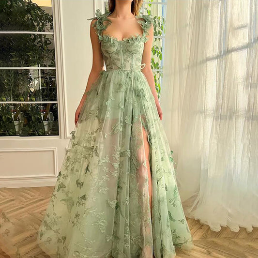 Flowers Bridesmaid Wedding Dress
