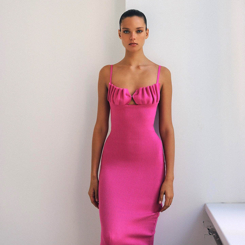 Sleeveless Slim Fit Elegant Backless Dress