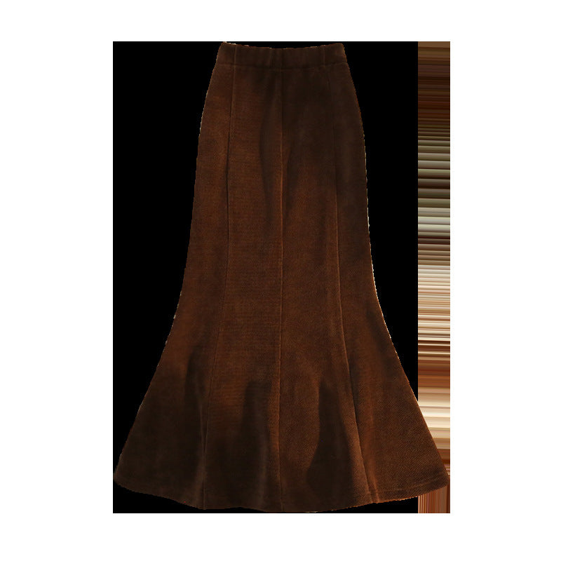 Slim fit elegant mermaid skirt in a flattering design, showcasing a sleek silhouette and sophisticated fabric by M Chic Boutique.