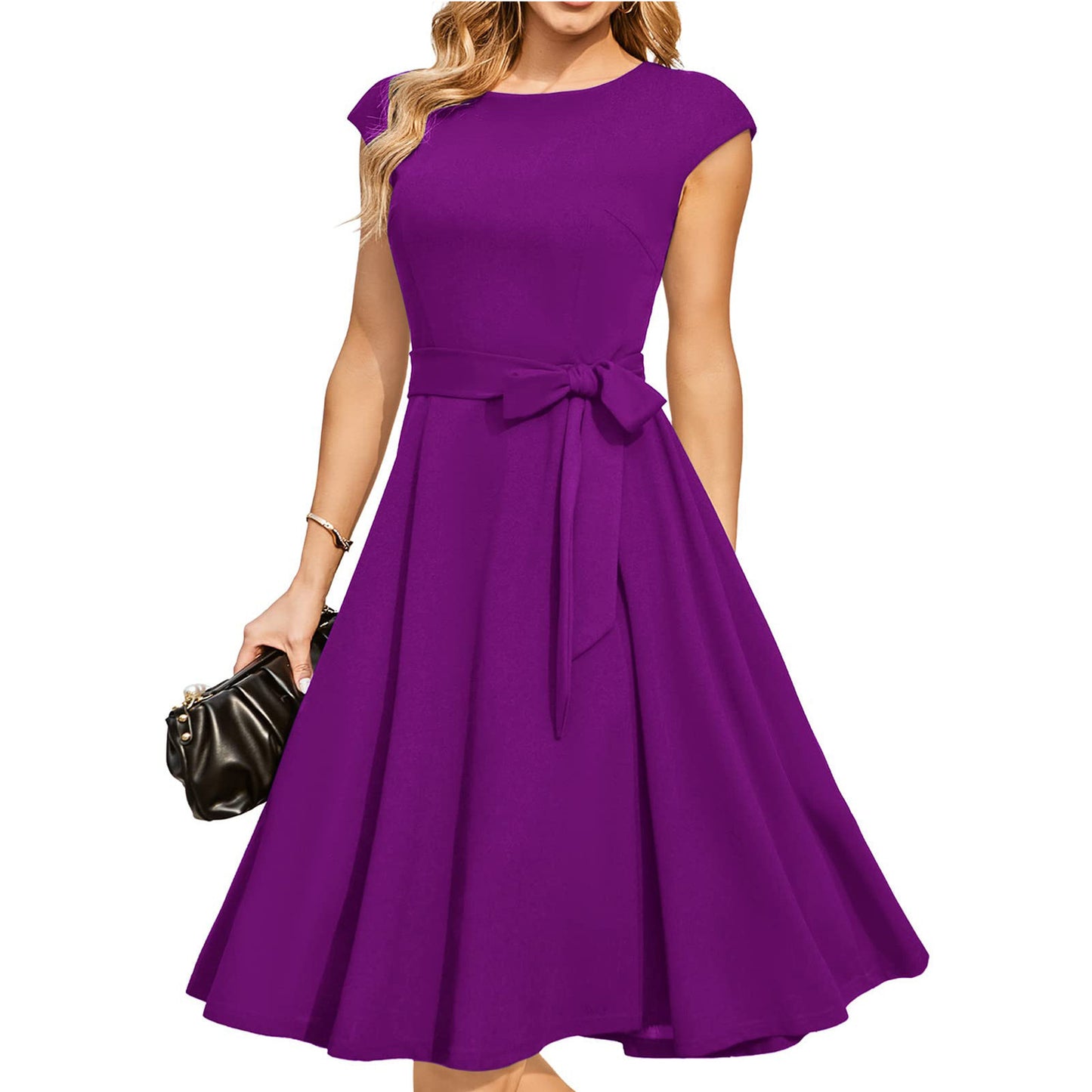 Sleeveless Lace-up Waist-tight Dress