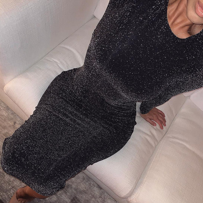 Sleeve Elegant Black Dress