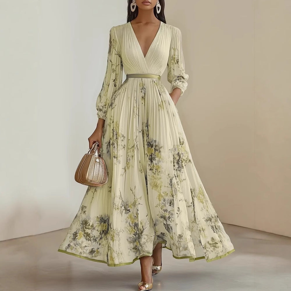 Elegant European Holiday Dress by M Chic Boutique featuring a flowing design and festive style, perfect for special occasions.