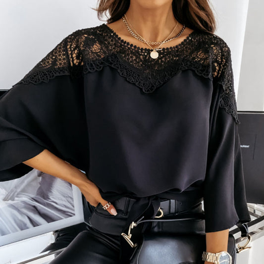 Long Sleeve Lace Blouse