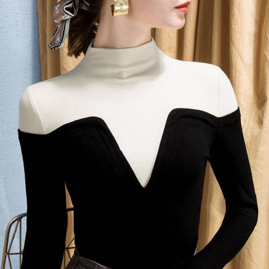 Thickened Slim Fit Long-Sleeved Blouse
