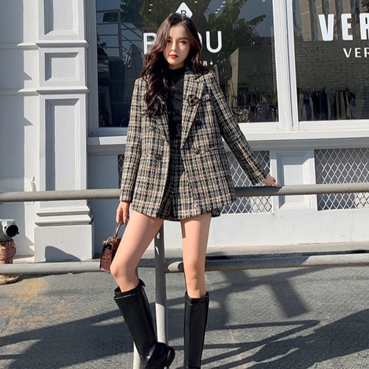 Woolen Plaid Suit