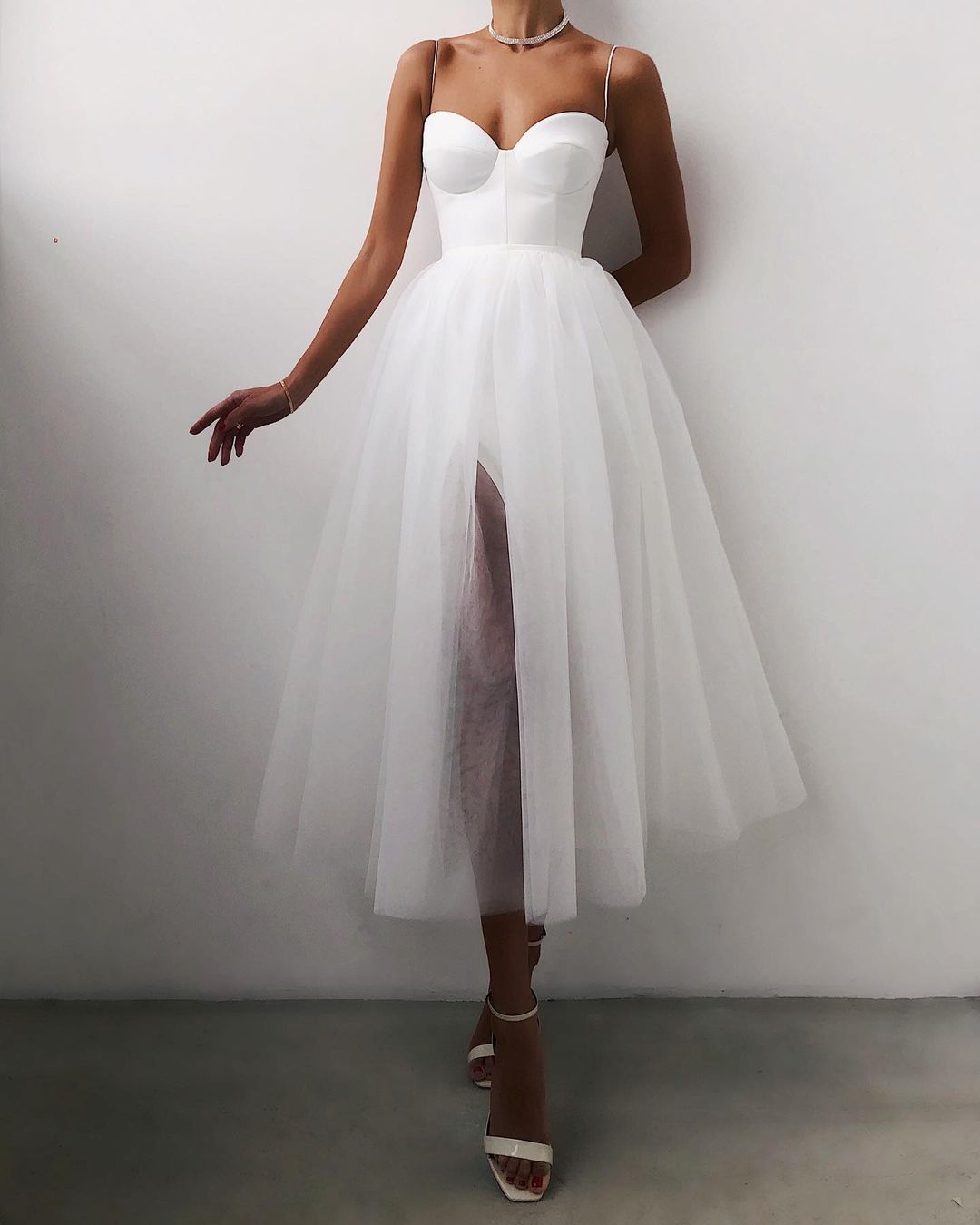 Mesh French retro dress by M Chic Boutique featuring a vintage-inspired design and delicate fabric details.
