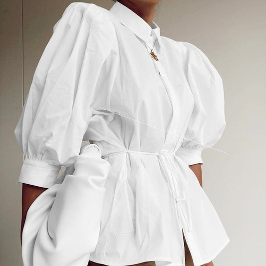 White French Court-Style Blouse