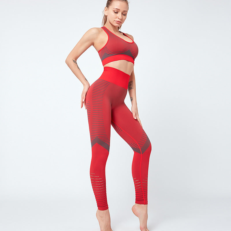 Black seamless yoga and gym sportswear from M Chic Boutique, designed for comfort and flexibility during workouts.