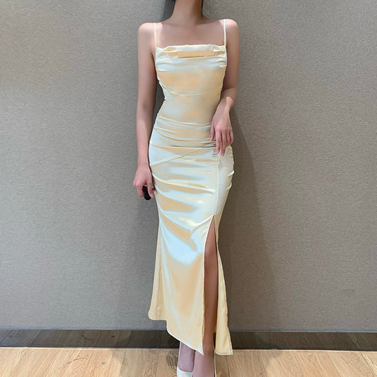 Slim Dress With Split