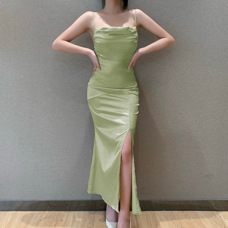 Slim Dress With Split