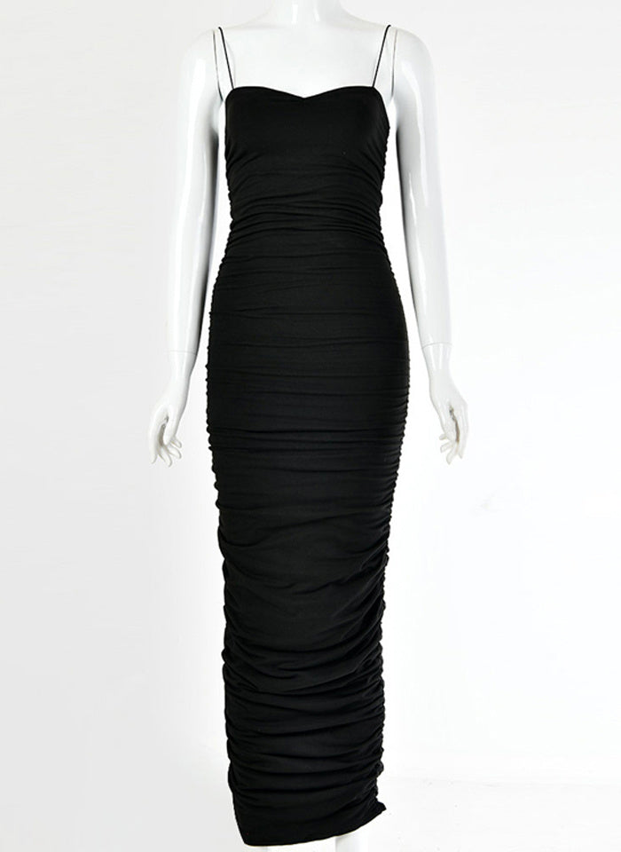 Low Neck Midi Dress