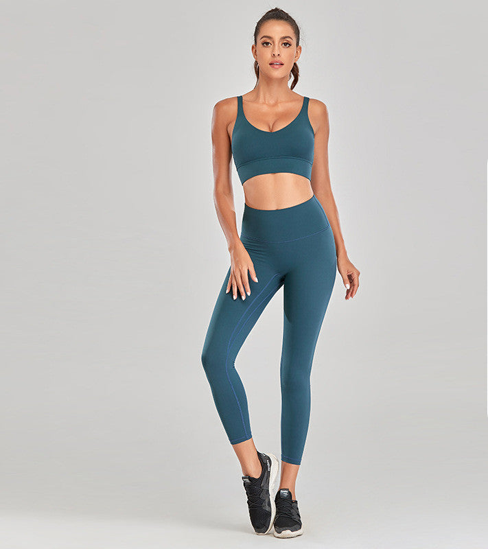 M Chic Boutique exercise suit activewear set with fitted top and leggings, perfect for workout and athletic activities.