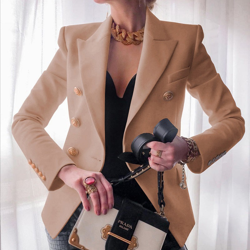 Solid Color Casual Suit Short Jacket - M Chic Boutique
