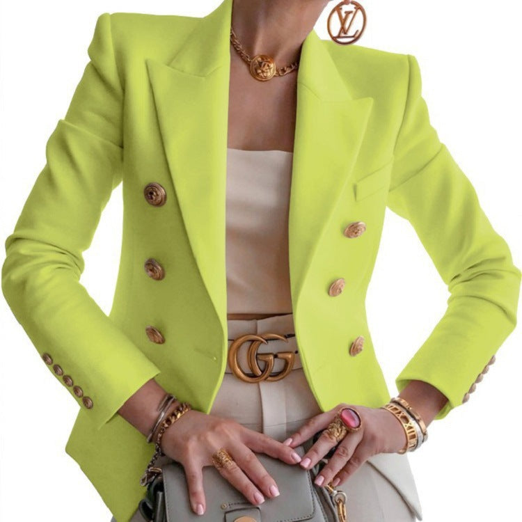 Solid Color Casual Suit Short Jacket - M Chic Boutique
